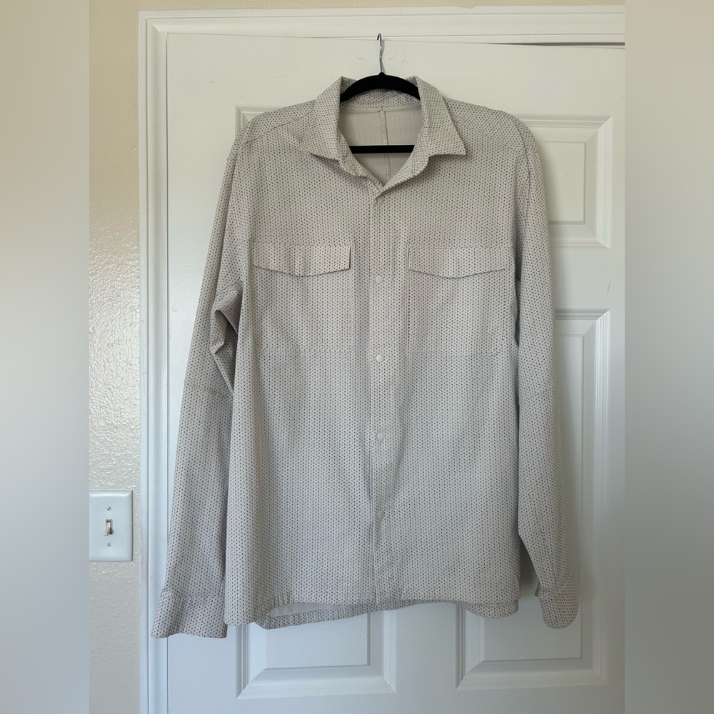 Lululemon Athletica Cream Dress Shirt